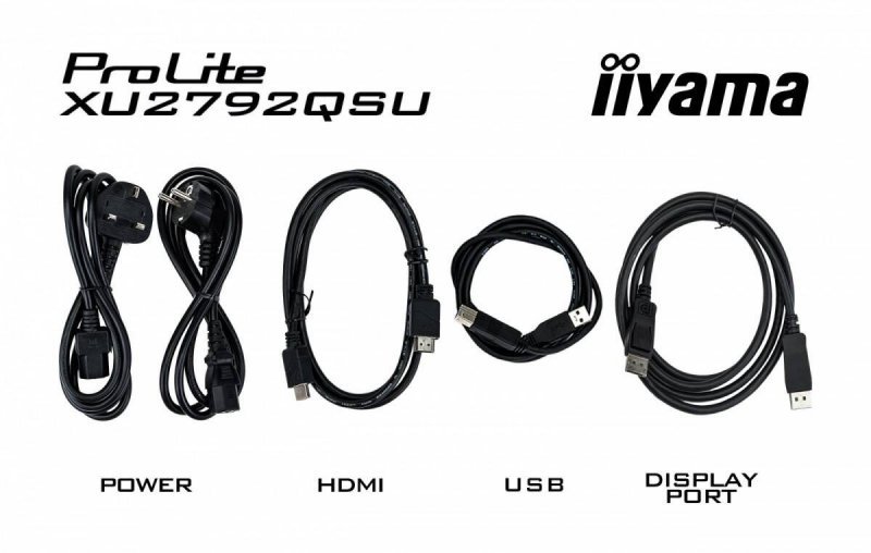 IIYAMA MONITOR 27 CALI PROLITE XU2792QSU-B6 IPS,QHD,100HZ,HDMI,DP,4XUSB3.2,SLIM