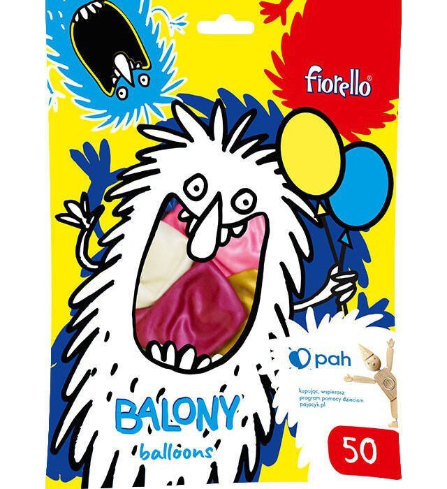 BALONY 12&quot; FIORELLO 170-2636 METALICZNY MIX KOLORÓW 50SZT