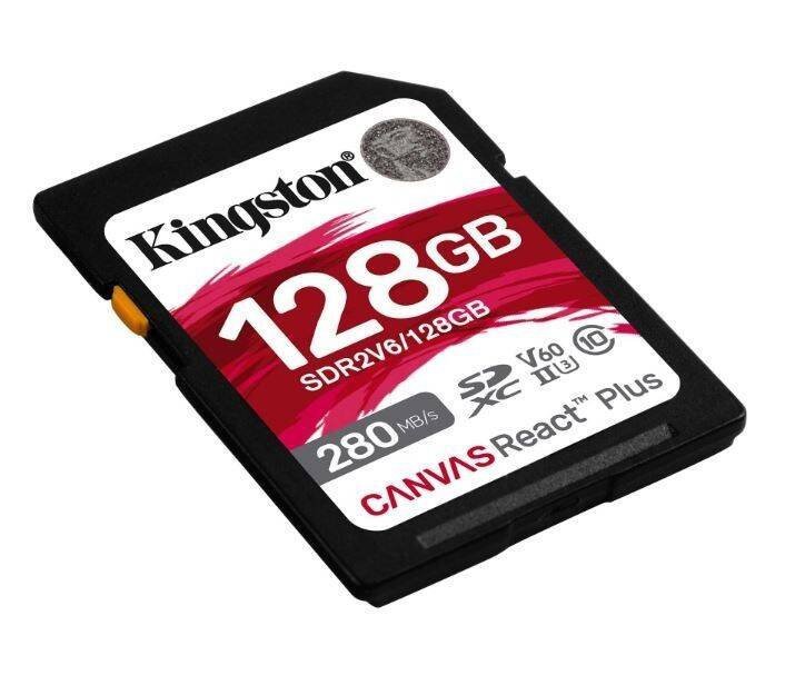 KINGSTON KARTA PAMIĘCI SD 128GB REACT PLUS 280/100/MB/S U3 V60