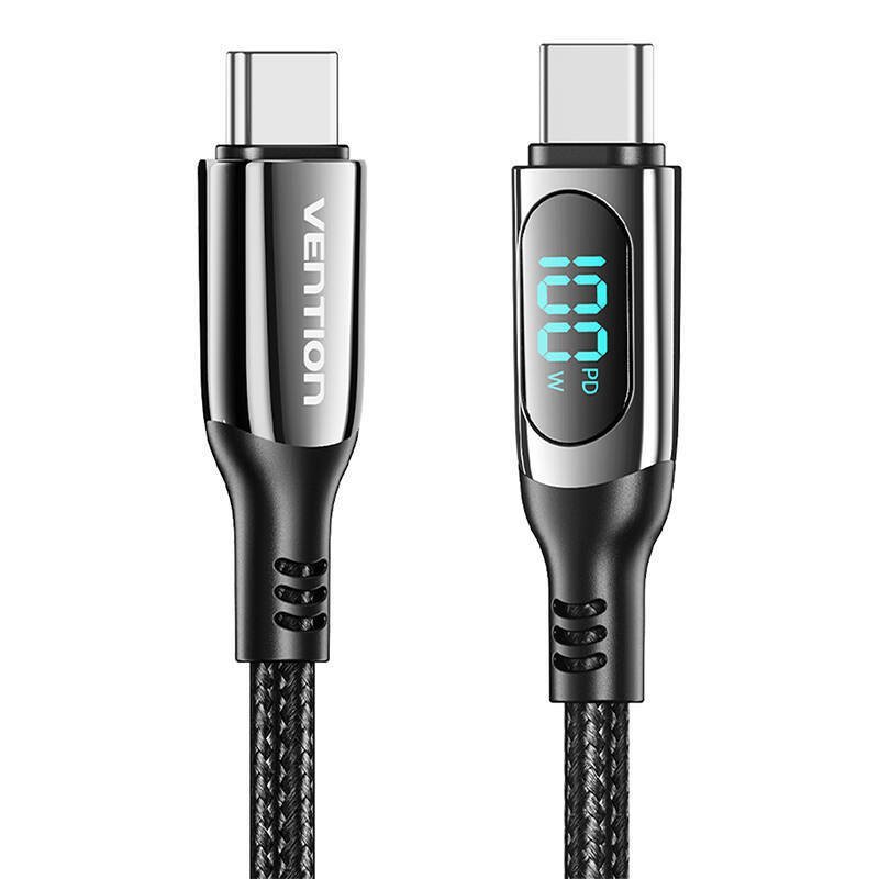 KABEL USB VENTION TAYBH USB 2.0 C-C 5A 100W 2M (CZARNY)