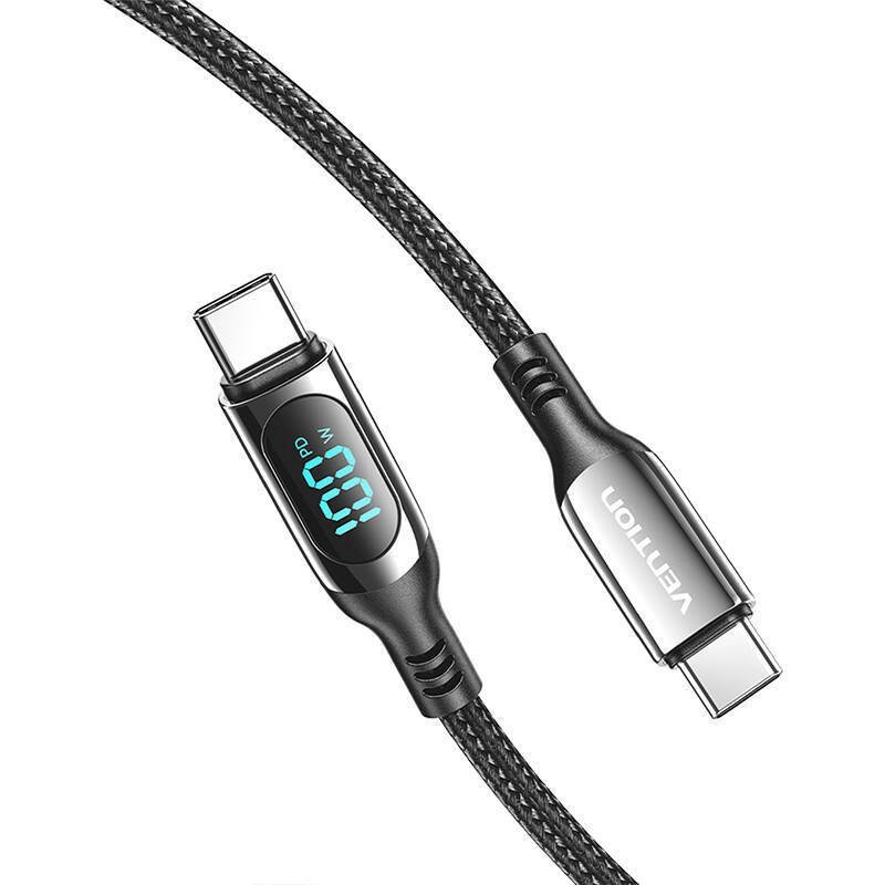 KABEL USB VENTION TAYBH USB 2.0 C-C 5A 100W 2M (CZARNY)