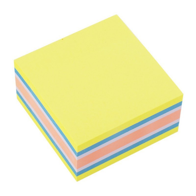 KARTECZKI SAMOPRZYLEPNE 75X75MM D.RECT MIX NEON MANGO 400KART