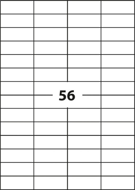 ETYKIETY SAMOPRZYLEPNE 52.5X21.2MM D.RECT BIAŁE 100ARK*56SZT