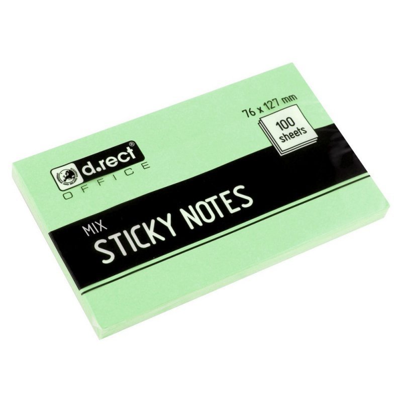 NOTES SAMOPRZYLEPNY D.RECT 76X127MM MIX KOLOR