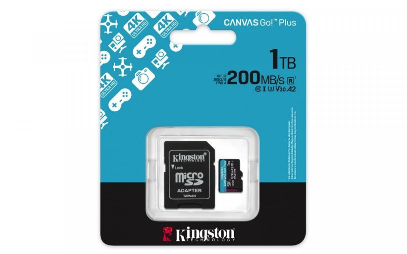 KINGSTON KARTA MICROSD 1TB CANVASGO! PLUS 200MB/S A2 U3 V30 + ADAPTER