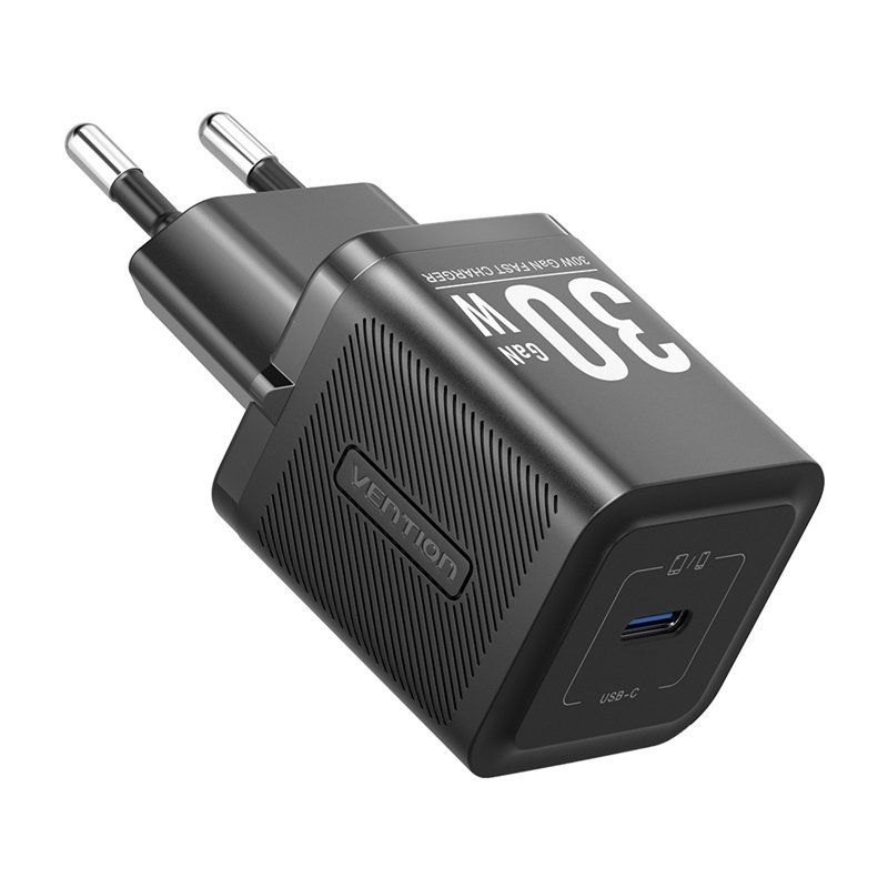 Ładowarka sieciowa Vention FEZW0-EU USB-C GaN (30W) (czarna)