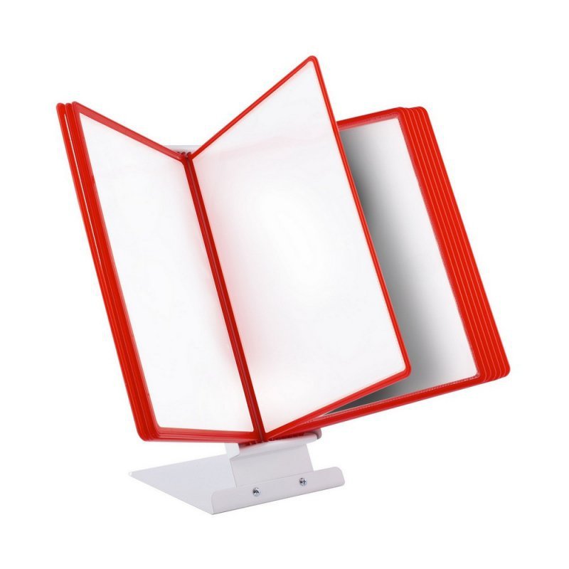 SYSTEM PREZENTACYJNY NA BIURKO Z 10 PANELAMI A4 LEVIATAN CZERWONY