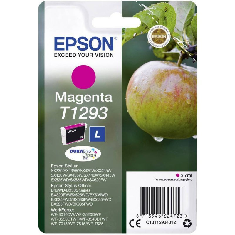 TUSZ ORYGINALNY EPSON T1293 C13T12934012 MAGENTA 7 ML