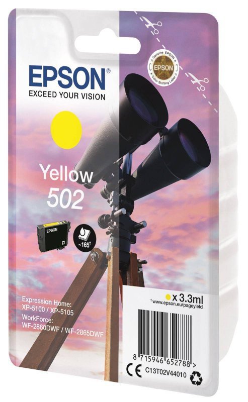 TUSZ ORYGINALNY EPSON T02V44010 C13T02V44010 YELLOW 165 STRON
