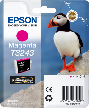 TUSZ ORYGINALNY EPSON T3243 C13T32434010 MAGENTA 14 ML