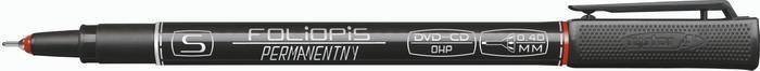 FOLIOPIS Z TUSZEM PERMANENTNYM RYSTOR S 436-001 CZERWONY 0.4MM