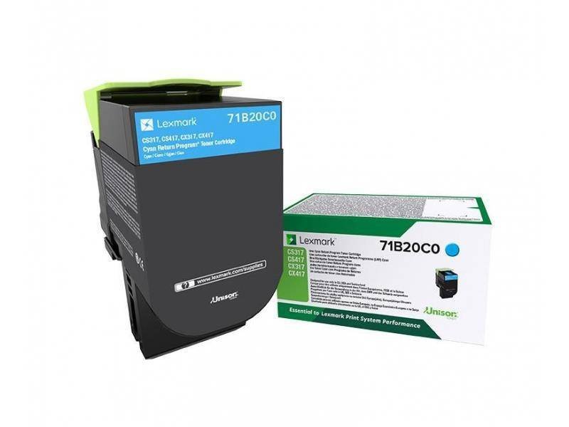 TONER ORYGINALNY LEXMARK 71B20C0 CYAN 2300 STRON