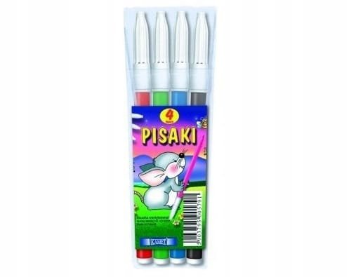 PISAKI KAMET W ETUI PISANIE i RYSOWANIE - 4 sztuki