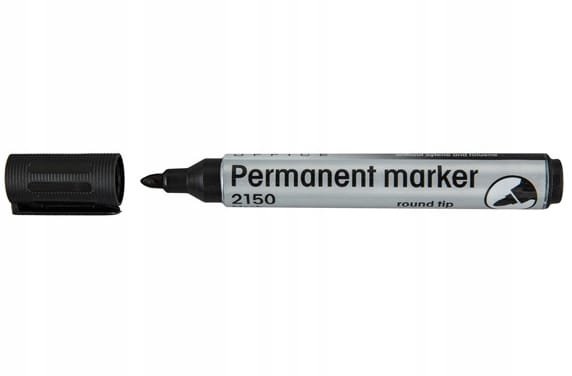 MARKER PERMANENTNY OKRĄGŁA KOŃCÓWKA - CZARNY
