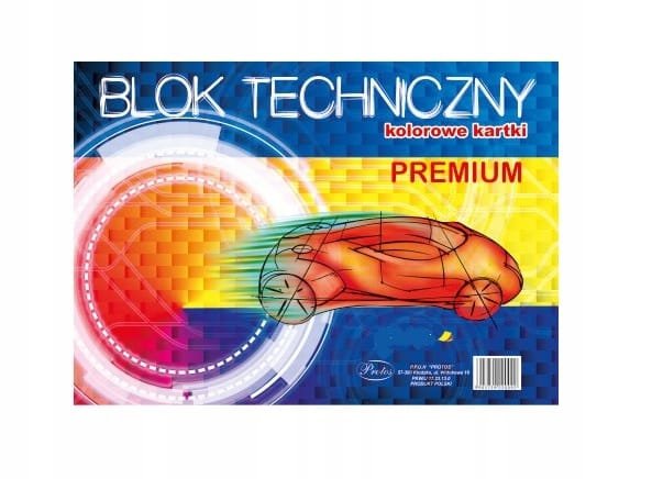 BLOK TECHNICZNY A3 - KOLOROWE KARTKI