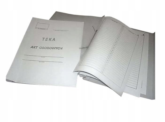 TECZKA AKT OSOBOWYCH - PRZEKŁADKI ABCD - 10 sztuk