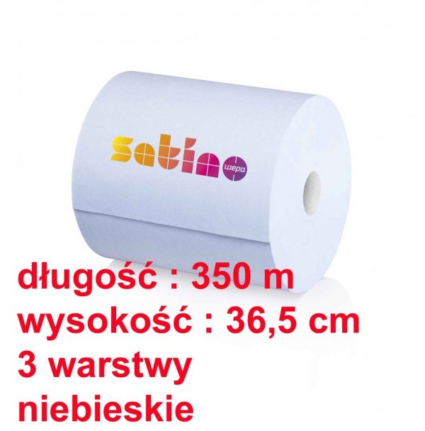 CZYŚCIWO 3 WARSTWOWE, NIEBIESKIE, 350 m x 36,5 cm SATINO COMFORT 338/1000
