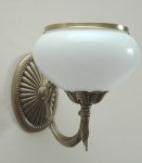 Kinkiet mosiężny, lampa ścienna z mosiądzu