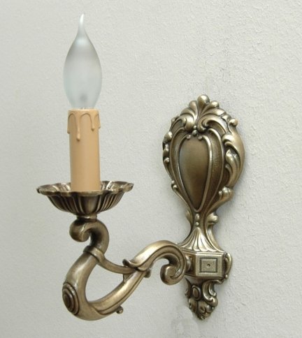 Kinkiet mosiężny,lampa ścienna z mosiądzu