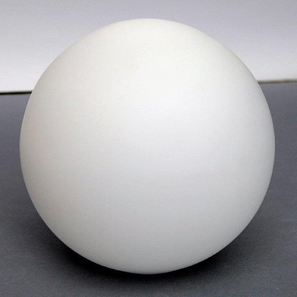Klosz szklany kula zamknięta mat 16cm/otwór 4,8cm