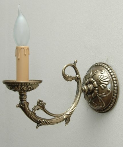 Kinkiet mosiężny,lampa ścienna z mosiądzu