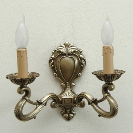 Kinkiet mosiężny,lampa ścienna z mosiądzu