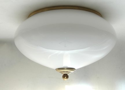  Plafon mosiężny 32 cm ,RÓZNE KOLORY KLOSZY DO WYBORU