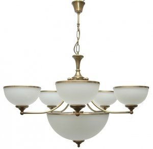 Żyrandol mosiężny 5 ramienny, lampa mosiężna