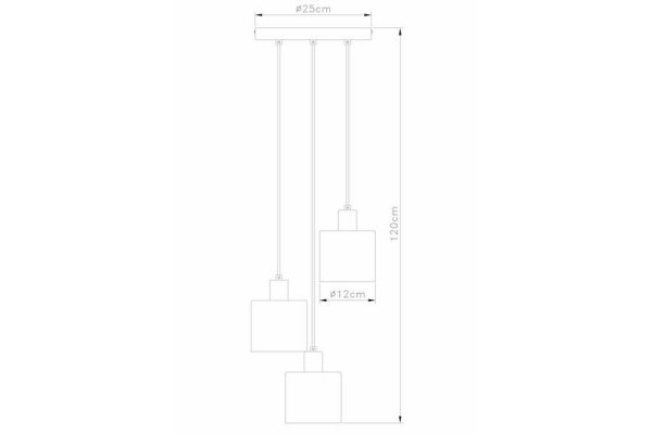 RABATY - Elmo - lampa wisząca 3 płomienna czarny mat 338803-02 (od 10% rabatu w koszyku)