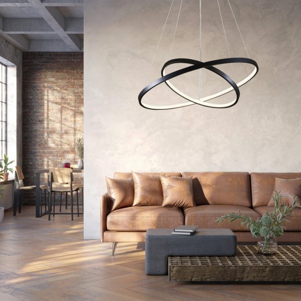 Lampa wisząca LED LEA 2 czarna 329172 Sanico Goldlux