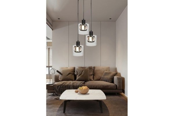 RABATY - Elmo - lampa wisząca 3 płomienna czarny mat 338803-02 (od 10% rabatu w koszyku)