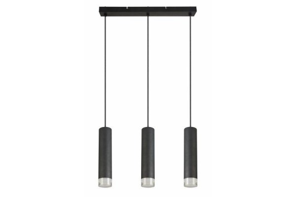 RABATY - Ina - lampa wisząca 3 płomienna czarny mat 340803-30 (od 10% rabatu w koszyku)