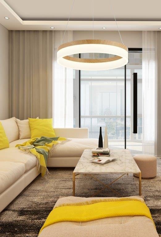 RABATY - Cornelia - lampa wisząca 1 płomienna LED imitacja drewna 330601-11 Reality (od 10 % rabatu w koszyku)