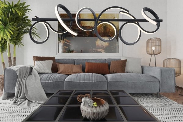 Wyprzedaż - Lozanna - lampa wisząca czarny mat  343301-30 Reality