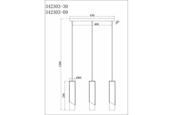 RABATY - Hardin - lampa wisząca 3 płomienna złoty mat. 342303-09 (od 10 % rabatu w koszyku)