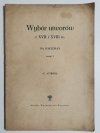WYBÓR UTWORÓW Z XVII i XVIII w. NA FORTEPIAN ZESZYT I E. ALTBERG 
