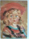 PORTRET CÓRECZKI CZERWONY BERET M. ADAMCZYK