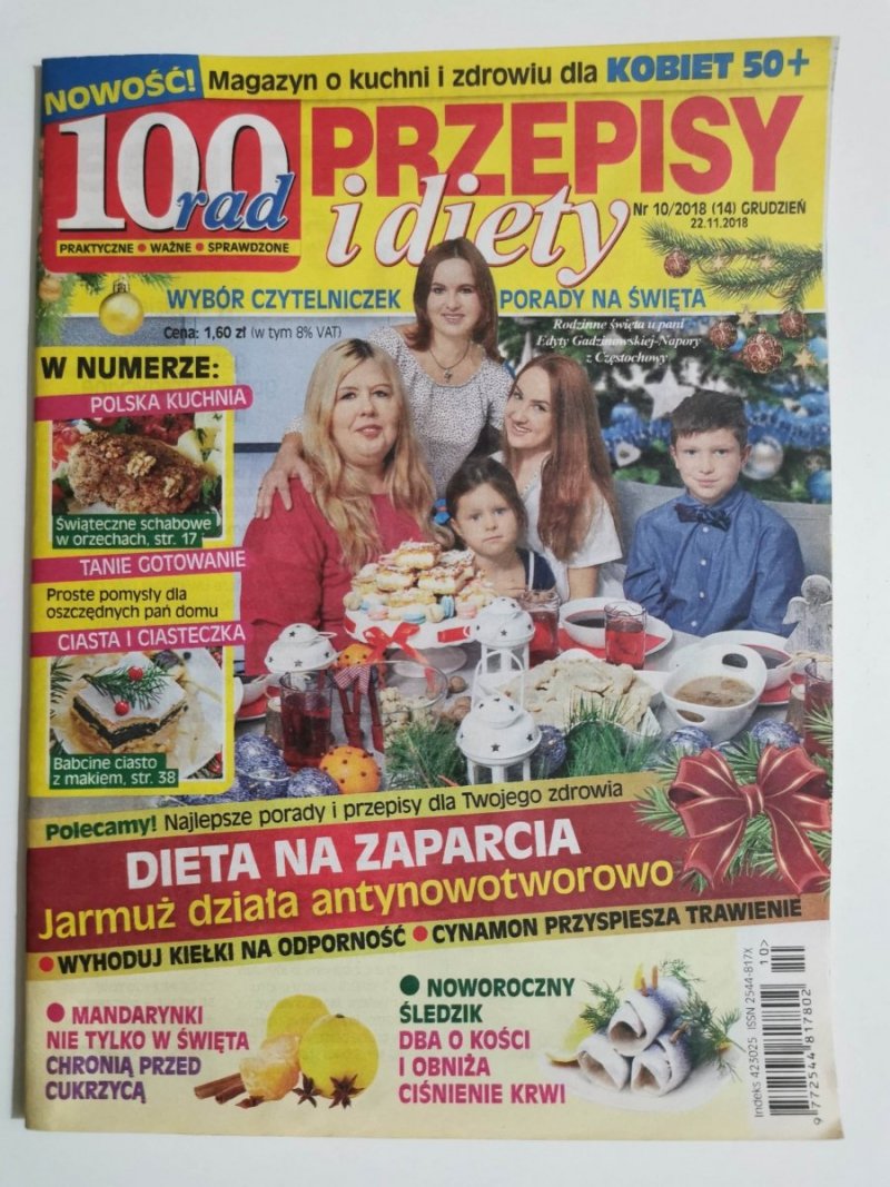100 RAD. PRZEPISY I DIETY NR 10/2018 (14) GRUDZIEŃ 22.11.20182018