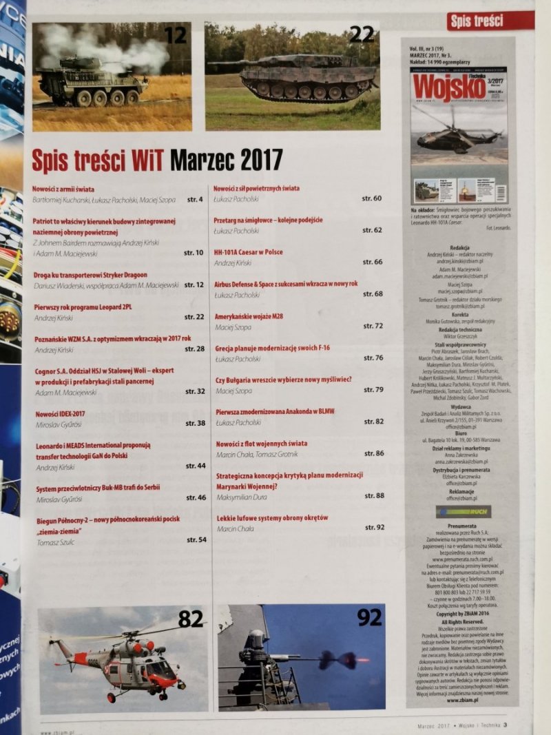 WOJSKO I TECHNIKA NR 3/2017 MARZEC 