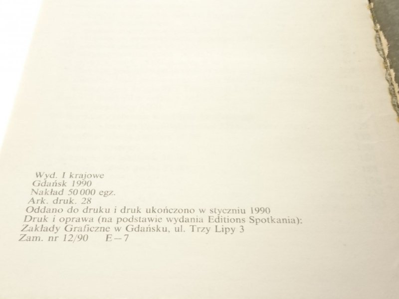 GDAŃSK SIERPIEŃ '80 ROZMOWY - Drzycimski 1990