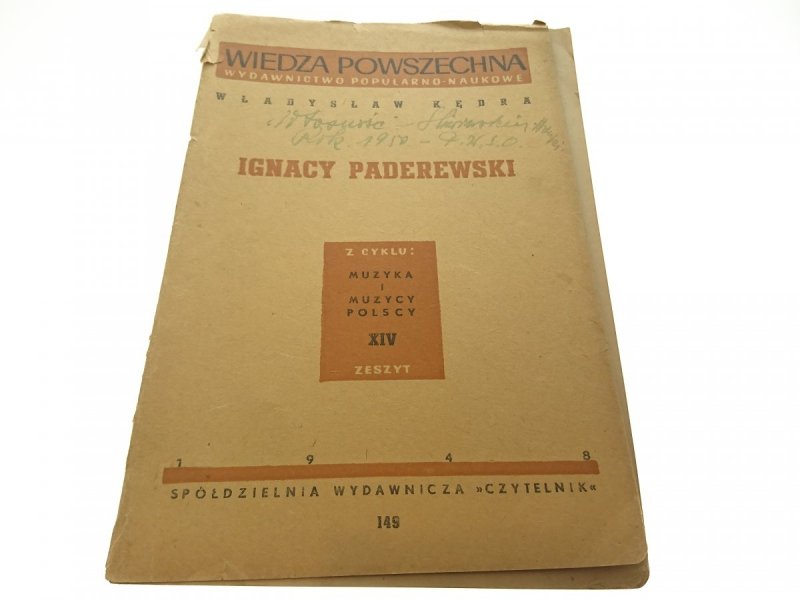 IGNACY PADEREWSKI - Władysław Kędzia (1948)