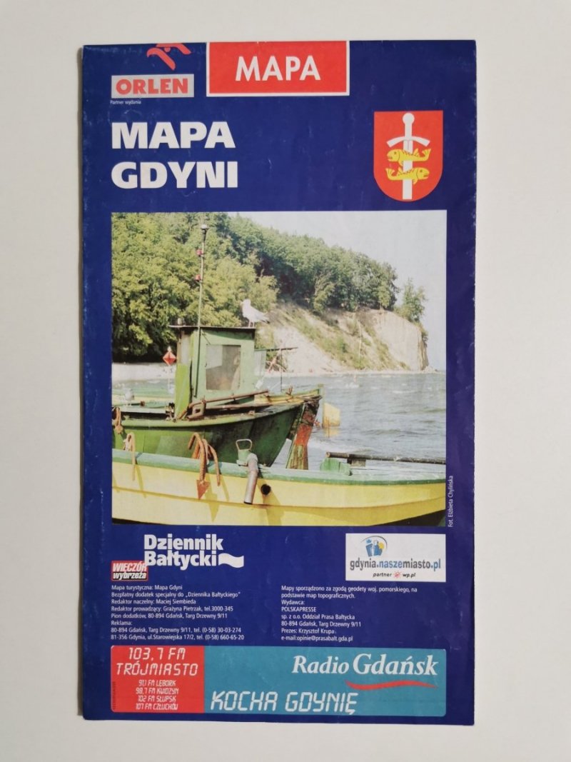 MAPA GDYNI. MAPA Z OGŁOSZENIAMI