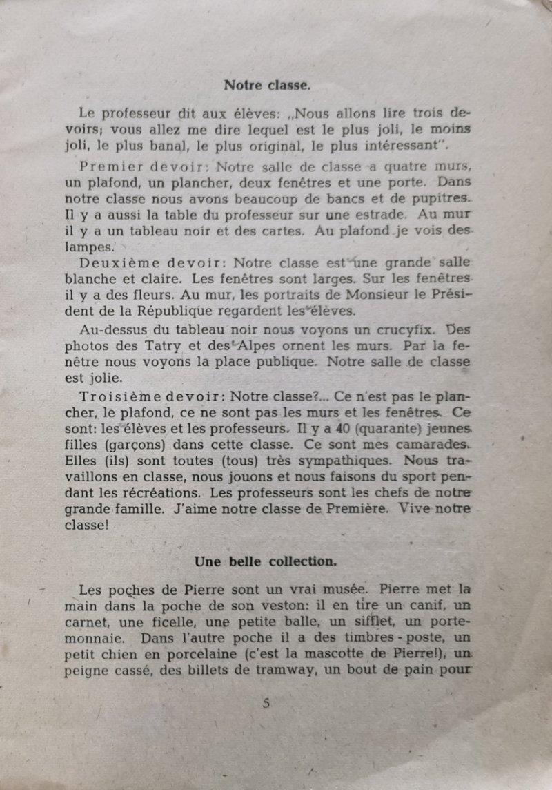 PARLONS FRANCAIS. WYCIĄG Z PODRĘCZNIKA DO NAUKI JĘZYKA FRANCUSKIEGO DLA I-SZEJ KLASY GIMNAZJALNEJ
