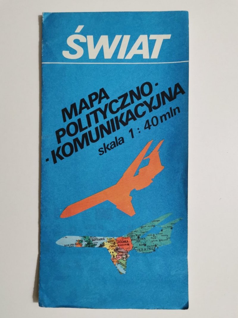 ŚWIAT MAPA POLITYCZNO-KOMUNIKACYJNA 1: 40 MLN 1983