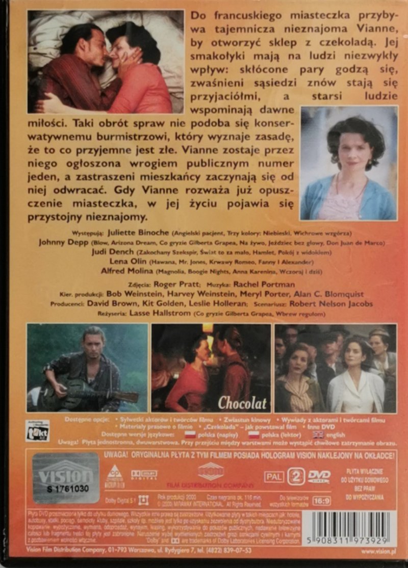 DVD. CZEKOLADA -  Johnny Depp