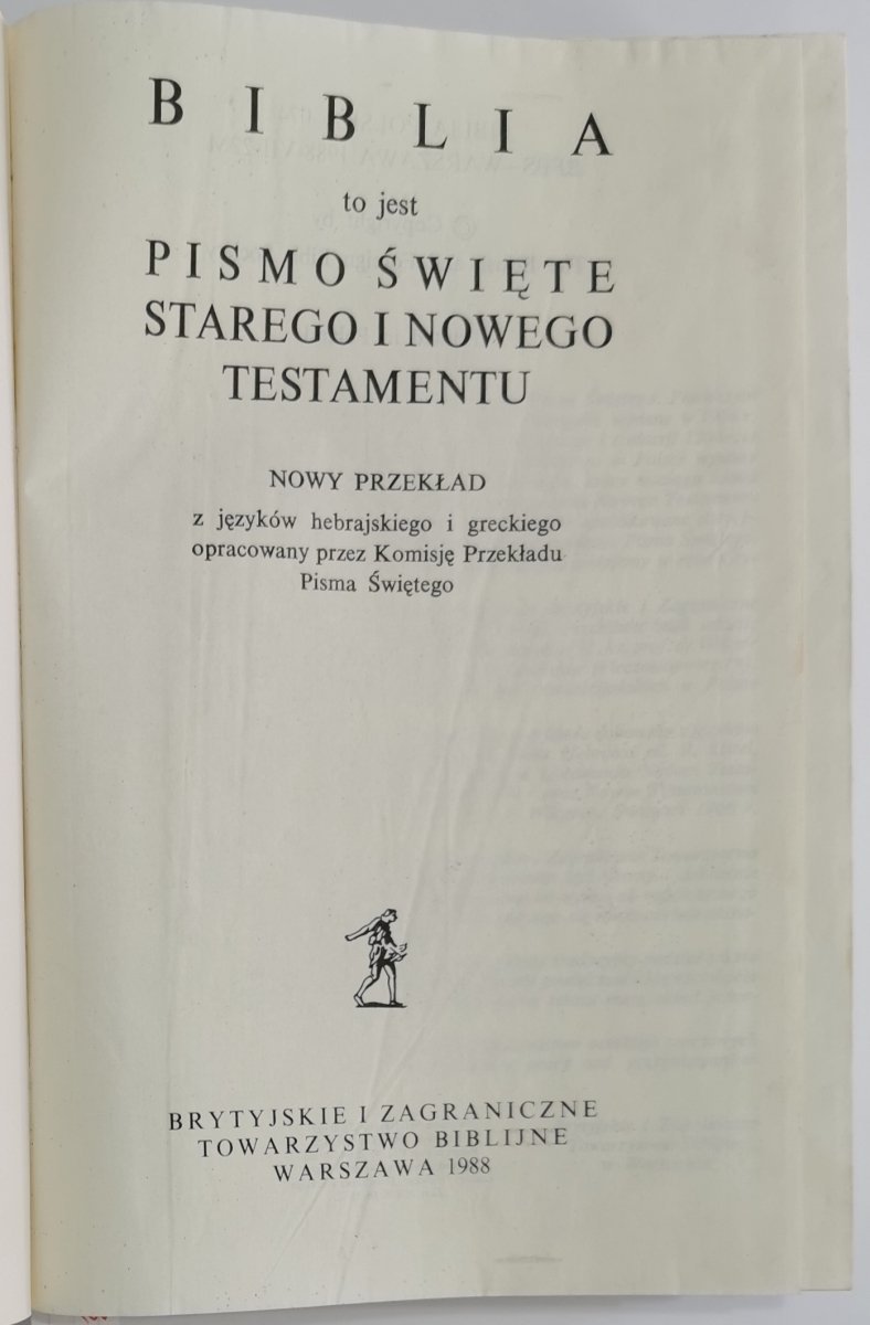 PISMO ŚWIĘTE STAREGO I NOWEGO TESTAMENTU