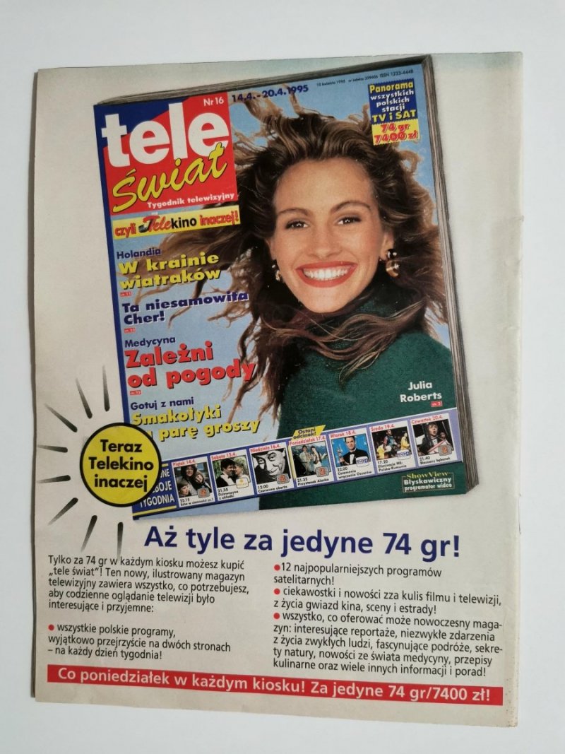 ŚWIAT KOBIETY NR 16, 11 KWIETNIA 1995