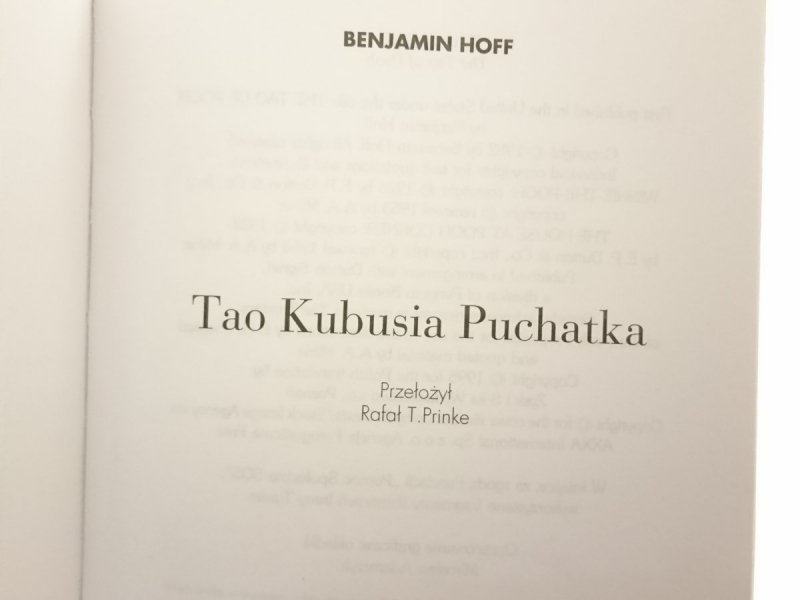 TAO KUBUSIA PUCHATKA - Benjamin Hoff 