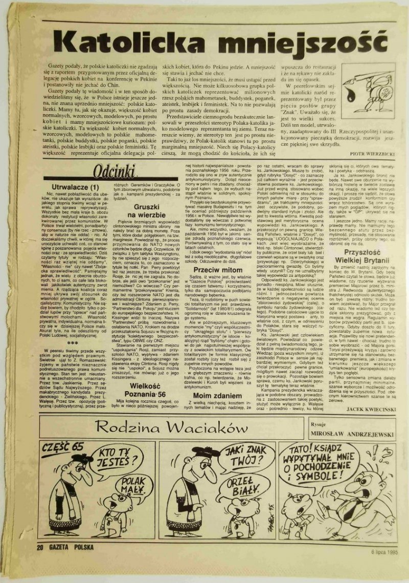 GAZETA POLSKA TYGODNIK NR 27 (103) 6 LIPCA 1995 r.