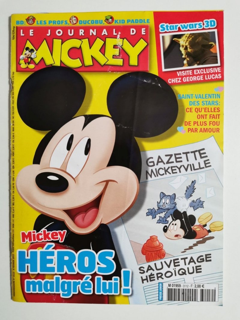 LE JOURNAL DE MICKEY 8 FEVRIER 2012